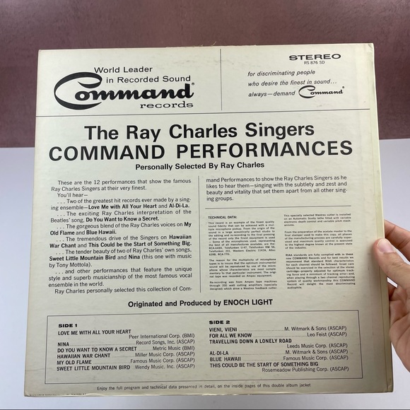 Vintage The Ray Charles Singers Command Performances Vinyl Music Record - Picture 5 of 6